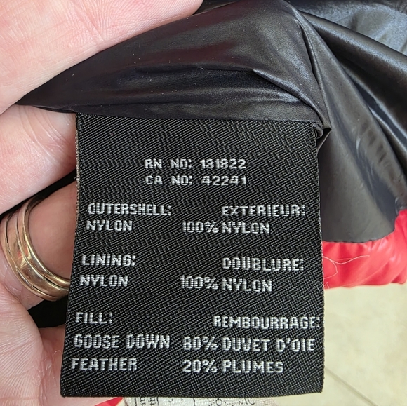 SAM. Freestyle Down Puffer Bomber Jacket In Candy Red Size XS - Picture 12 of 12